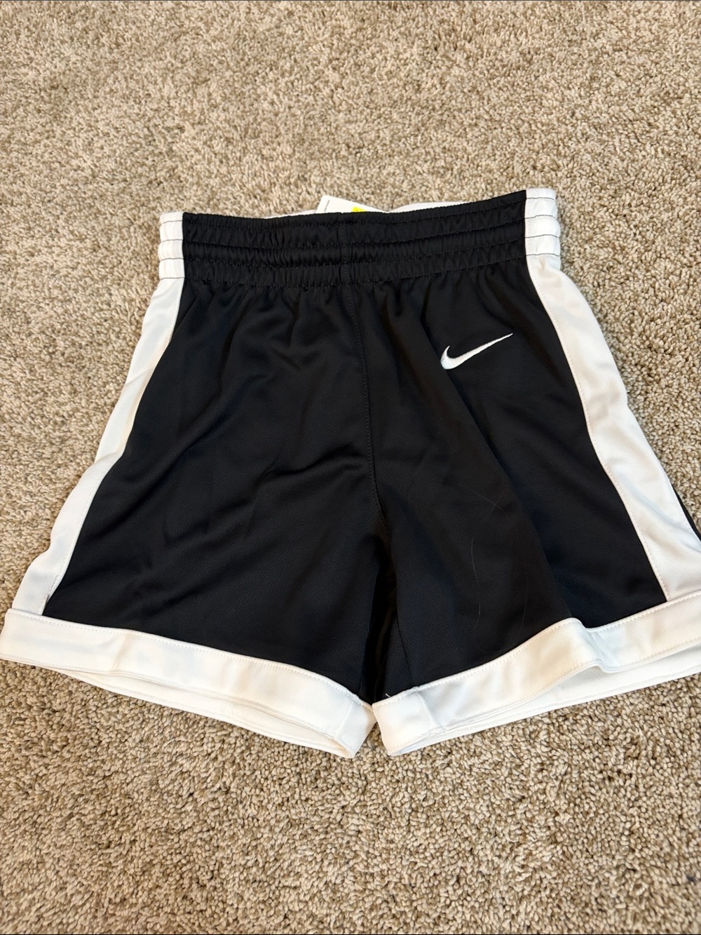 Nike Kids Black Athletic Shorts with White Side Panels